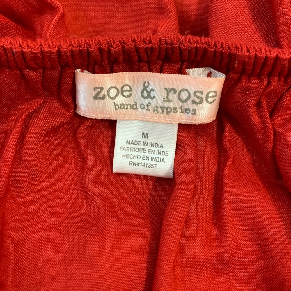 🛍ZOE AND ROSE RED ROMPER. Sz M - Picture 4 of 5